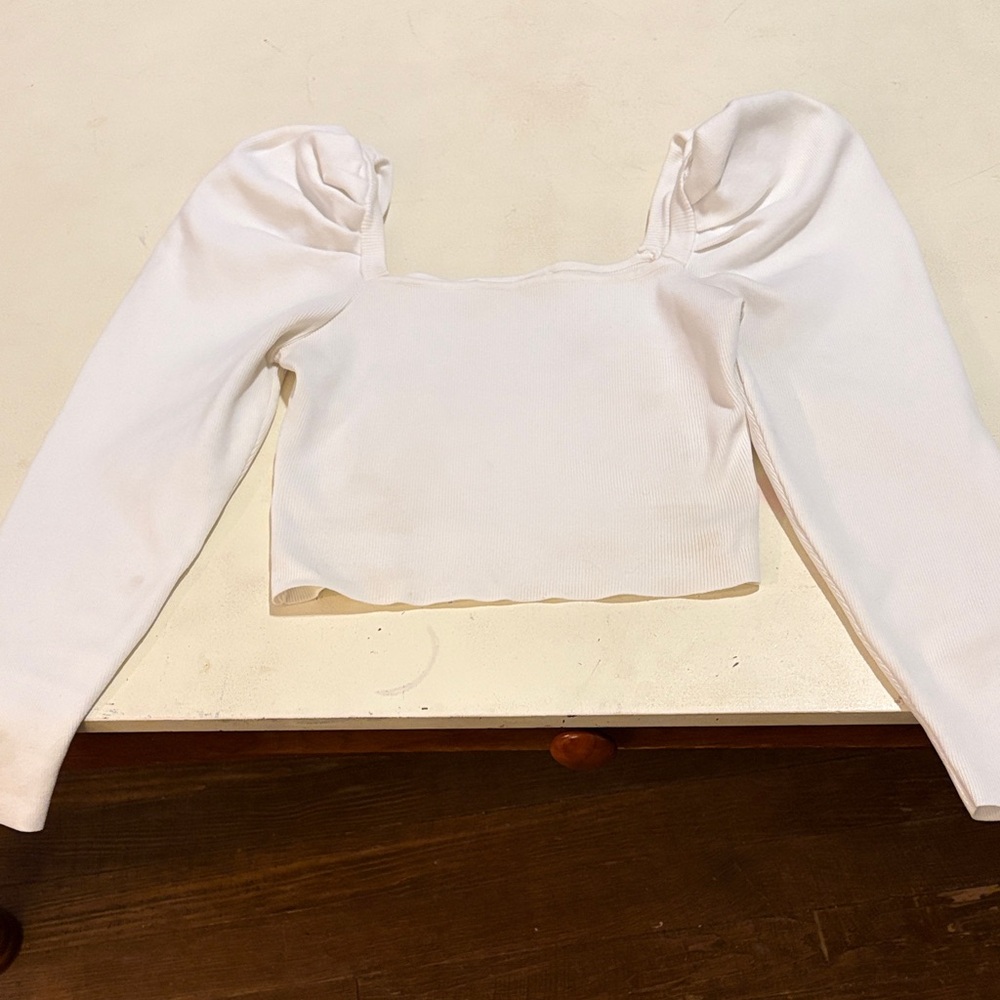 Elegant White Long Sleeve Top